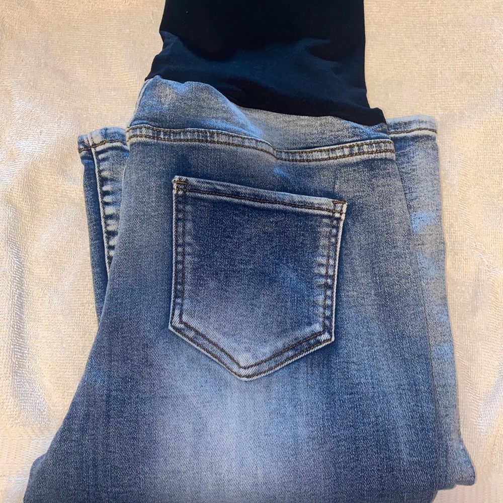Stylish Blue Boot Cut Jeans Maternity